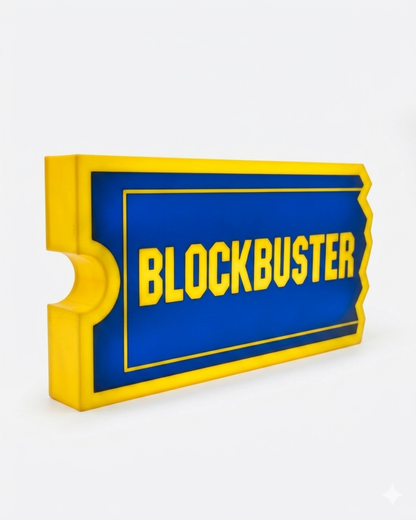 Lightbox Blockbuster Video – Insegna LED Vintage da Collezione
