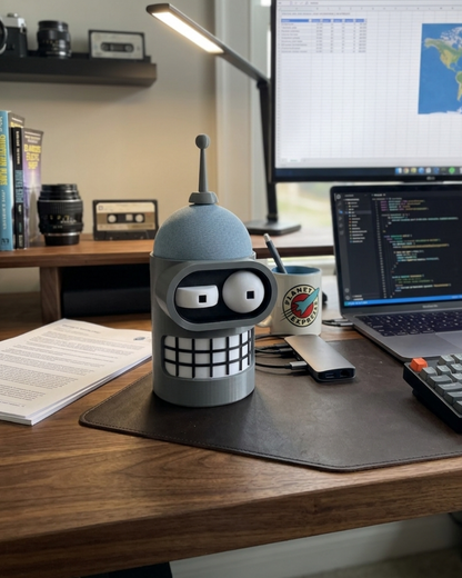 Supporto Alexa Bender - Il Robot di Futurama per Echo Dot
