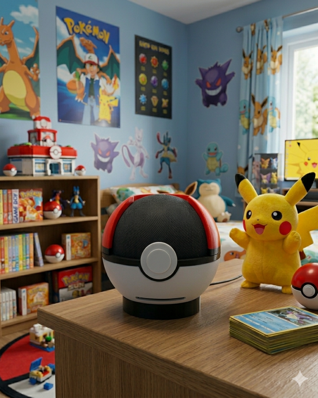 Supporto Alexa Pokéball - Cover per Echo Dot in Stampa 3D
