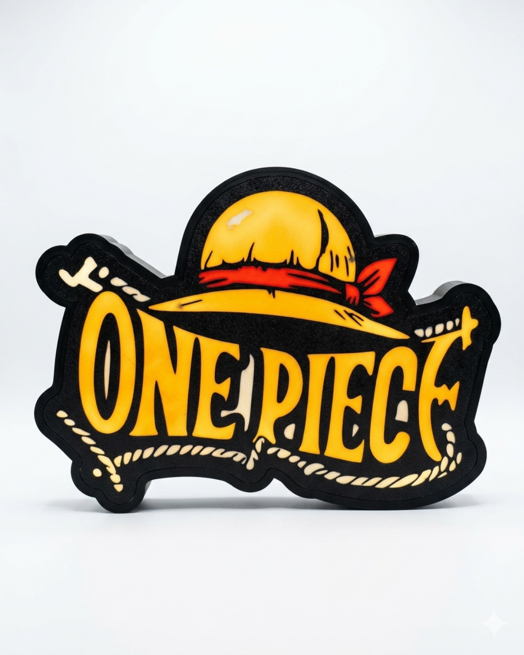 Lightbox One Piece - Logo Iconico con Cappello di Paglia