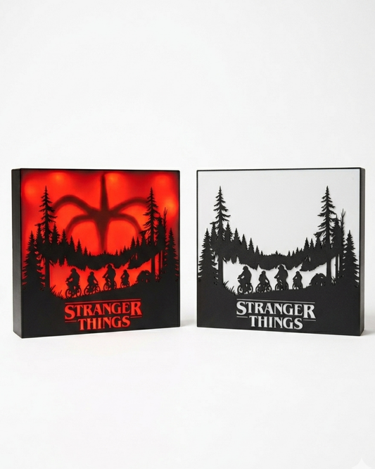 Lightbox Stranger Things - Ombre di Hawkins e Sottosopra